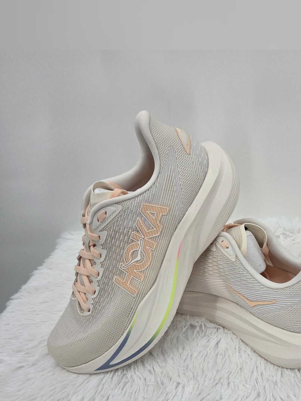 HOKA Mach 7 Women’s US 8.5 Oat Milk Alabaster Running Shoes New No Box